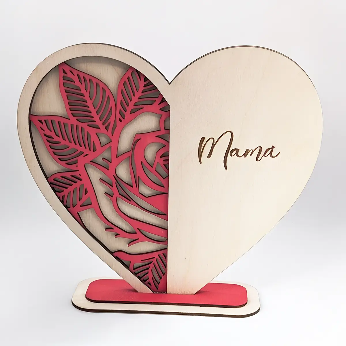 Corazón Rosa para Mamá